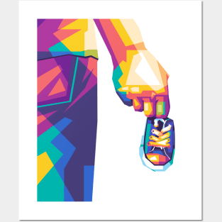 holding shoes wpap Posters and Art